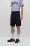HUGO BOSS TAPERED-FIT SHORTS IN A COTTON BLEND