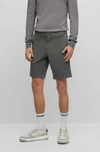 HUGO BOSS SLIM-FIT SHORTS IN PRINTED STRETCH-COTTON TWILL