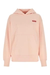 Kenzo Logo-embroidered Cotton Hoodie In Pink