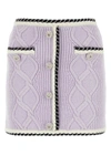Self-portrait Self Portrait Knit Mini Skirt In Purple
