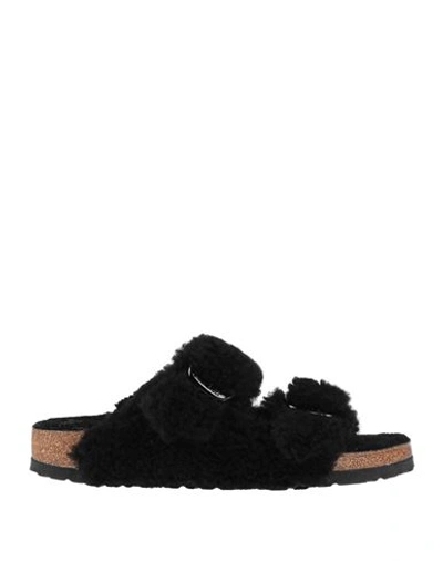 Birkenstock Woman Sandals Black Size 10 Shearling