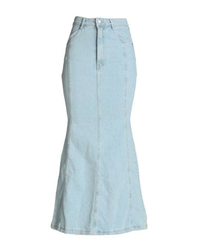 Topshop Woman Denim Skirt Blue Size 12 Cotton