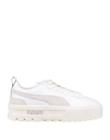 Puma Mayze Thrifted Wns Woman Sneakers White Size 10 Textile Fibers In White