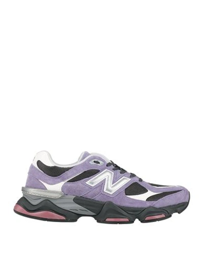 New Balance 9060 Man Sneakers Purple Size 8.5 Soft Leather, Textile Fibers