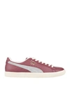 PUMA PUMA CLYDE BASE MAN SNEAKERS GARNET SIZE 9 SOFT LEATHER