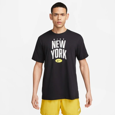 Nike Mens  City T-shirt In Black/white