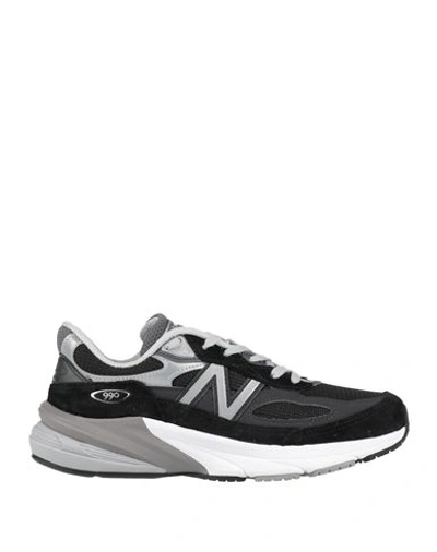 NEW BALANCE NEW BALANCE 990 WOMAN SNEAKERS BLACK SIZE 8 SOFT LEATHER, TEXTILE FIBERS