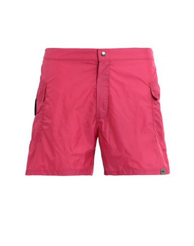 Aspesi Man Swim Trunks Garnet Size Xxl Polyamide In Red