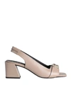 Furla Woman Sandals Dove Grey Size 11 Soft Leather In Grey
