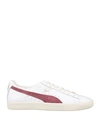 Puma Clyde Base Man Sneakers White Size 11.5 Soft Leather In White