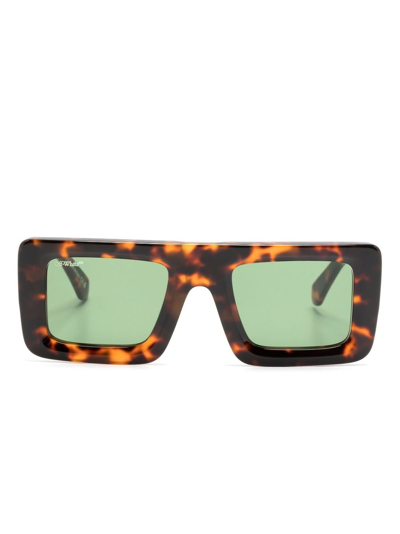 Off-white Leonardo Square-frame Sunglasses In Brown