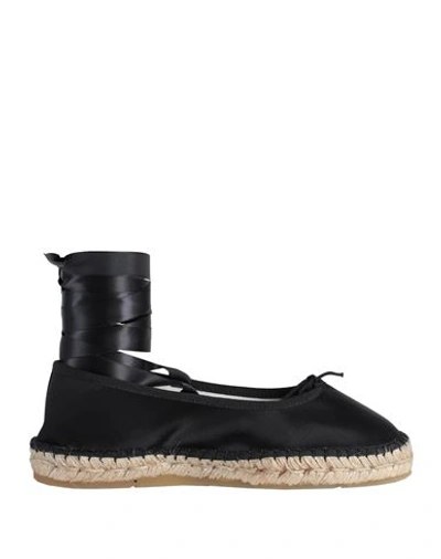 Repetto Espadrille Félicité Woman Espadrilles Black Size 8 Silk, Calfskin