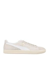 Puma Clyde Prm Man Sneakers Off White Size 12 Soft Leather In Off White