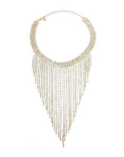 8 By Yoox Fringed Rhinestones Choker Woman Necklace Gold Size - Copper, Glass