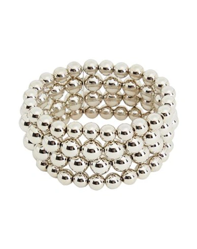 8 By Yoox Multiple Spheres Bracelet Woman Bracelet Silver Size - Plastic