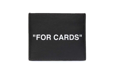 Pre-owned Off-white "for Cards" Card Holder Black