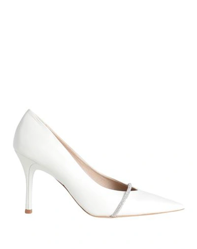 Furla Woman Pumps Ivory Size 10.5 Soft Leather In White