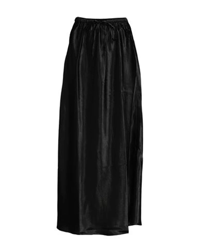 Topshop Woman Long Skirt Black Size 14 Polyester