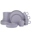 Stone Lain Cleo Stoneware 16-piece Dinnerware Set In Gray