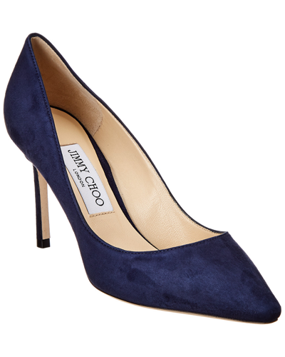 Jimmy Choo Romy 60 Navy Mid-heel Pumps