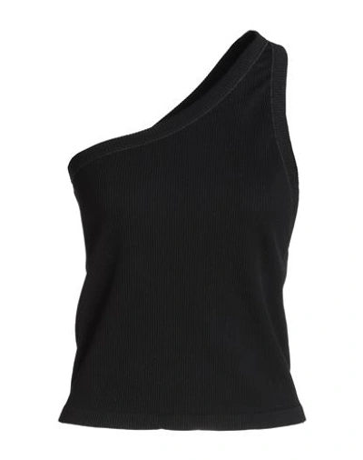 Topshop Woman Top Black Size 8 Polyamide, Elastane