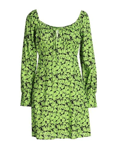 Topshop Woman Short Dress Green Size 12 Viscose