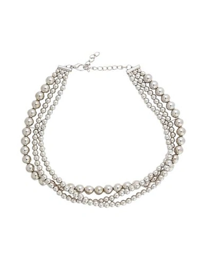 8 By Yoox Multiple Spheres Necklace Woman Necklace Silver Size - Plastic, Metal