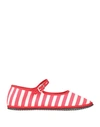 VIBI VENEZIA VIBI VENEZIA WOMAN BALLET FLATS RED SIZE 8 COTTON