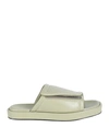 Arket Woman Sandals Sage Green Size 11 Soft Leather In Sage Green