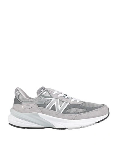 NEW BALANCE NEW BALANCE 990 WOMAN SNEAKERS GREY SIZE 8 LEATHER, TEXTILE FIBERS