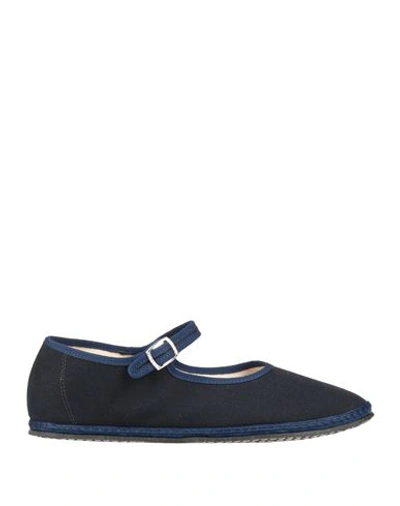 Vibi Venezia Whipstitched Velvet Mary Jane Flats In Blue