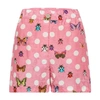 Versace Butterfly Polka Dot Elastic Waist Shorts In 5p020_pink_multicolor