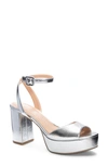 Chinese Laundry Theresa Platform Sandal In Metallic Silver