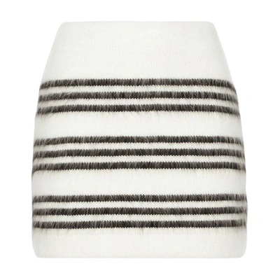 Dolce & Gabbana Angora Miniskirt With Striped Detailing In Combined_colour