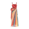 La Doublej Slip-around Silk Maxi Dress In Rainbow