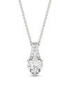 CHARLES & COLVARD MOISSANITE HEART SOLITAIRE PENDANT 1-1/3 CT. T.W. DIAMOND EQUIVALENT IN 14K WHITE GOLD