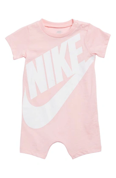Nike Babies' Logo-print Cotton Romper In Arctic Punch