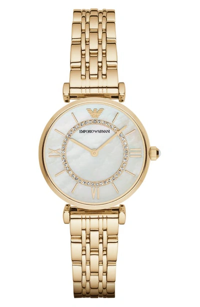 Emporio Armani Two-hand Bracelet Watch, 32mm In Gold