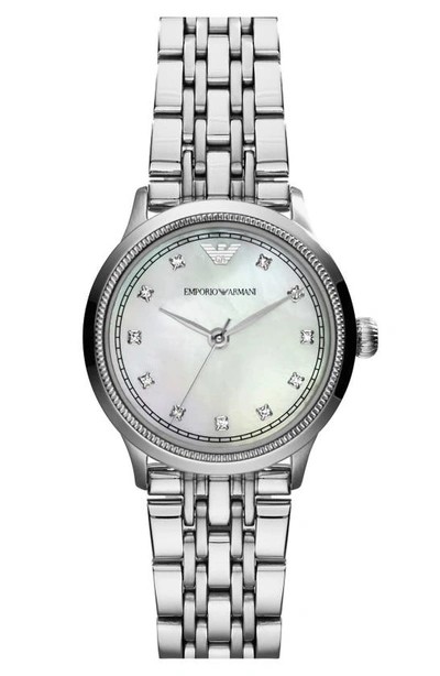 Emporio Armani Crystal Index Bracelet Watch, 26mm