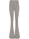 Balmain Monogram Jacquard Flared Trousers In Gfe