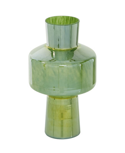 Novogratz Collection Glass Vase, 9.35" X 13.25" In Green