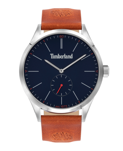 Timberland Men s Quartz Brown Leather Strap Watch 46mm ModeSens