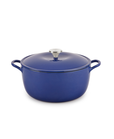 The Cellar Enameled Cast Iron 6-qt. Round Dutch Oven, Created For Macy's In Navy
