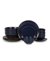 Stone Lain Brasa 16 Pc. Dinnerware Set, Service For 4 In Blue