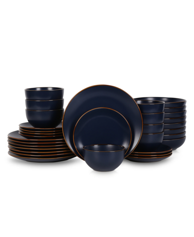 Stone Lain Brasa 32 Pc. Dinnerware Set, Service For 8 In Blue