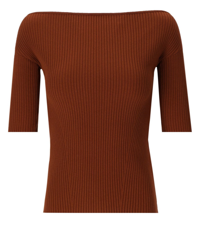 Max Mara Soraia Brick Top In Red