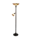 DALE TIFFANY CRYSTAL LEAF FLOOR LAMP WITH SIDE LIGHT