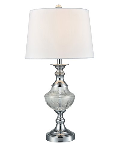 Dale Tiffany Frosted Murray Lead Crystal Table Lamp In Clear