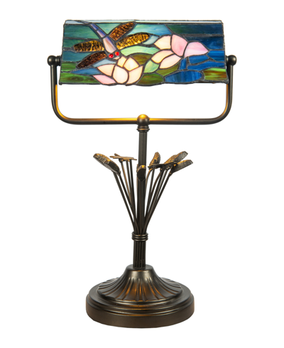 Dale Tiffany Dragonfly Bankers Accent Lamp In Blue