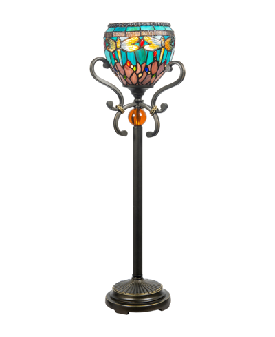 Dale Tiffany Briar Dragonfly Buffet Lamp In Teal